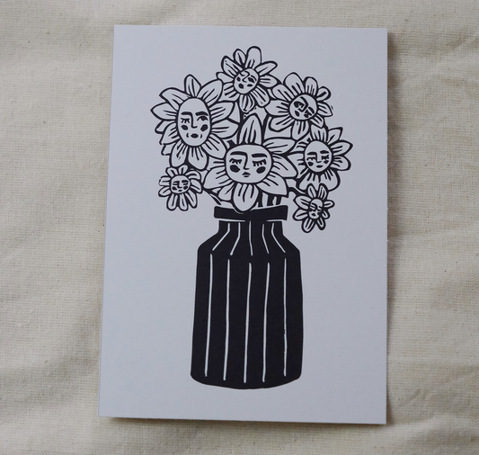 Talinolou - Postcard "Sleepy Flowers"