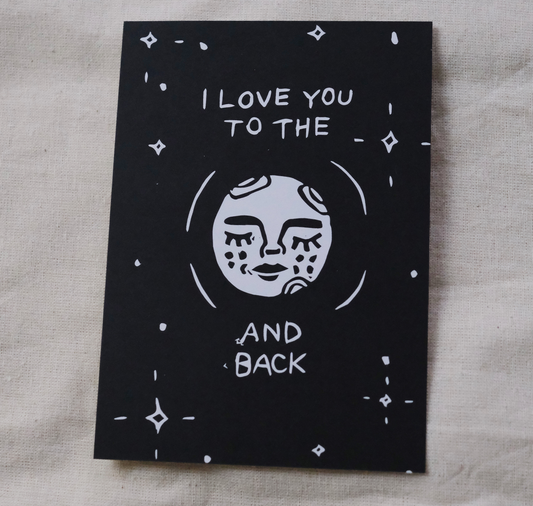 Talinolou - Cartolina "Fino alla luna e ritorno"