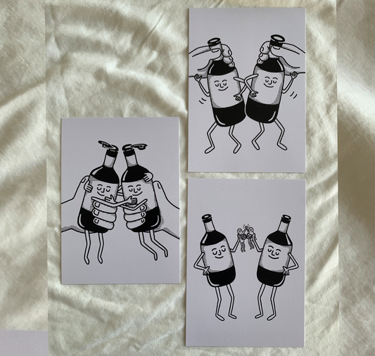 Talinolou - Set de cartes postales "Cheers"