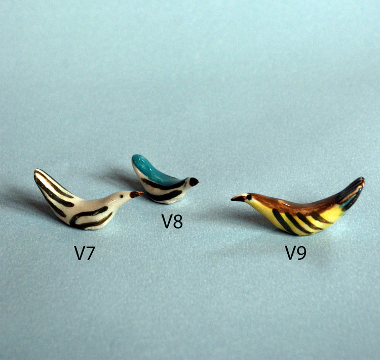 TIGRE Y YO - figurines en céramique "los pájaros cebra"