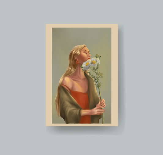 Valerie Umbricht - Postcard "Flower Woman II"