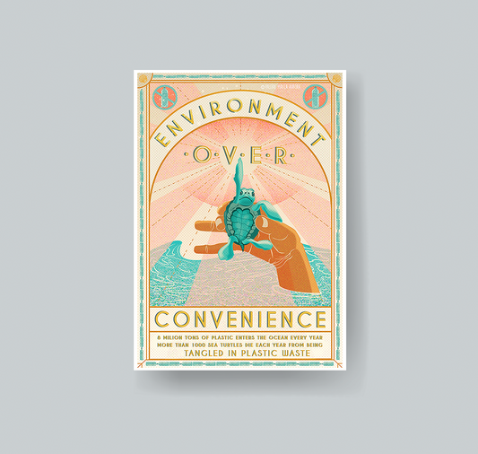 Valerie Umbricht - Postkarte "Environment over convenience"