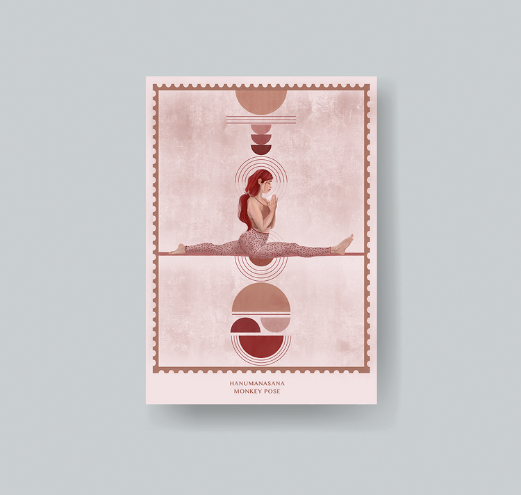 Valérie Umbricht - Carte postale "Hanumasana"
